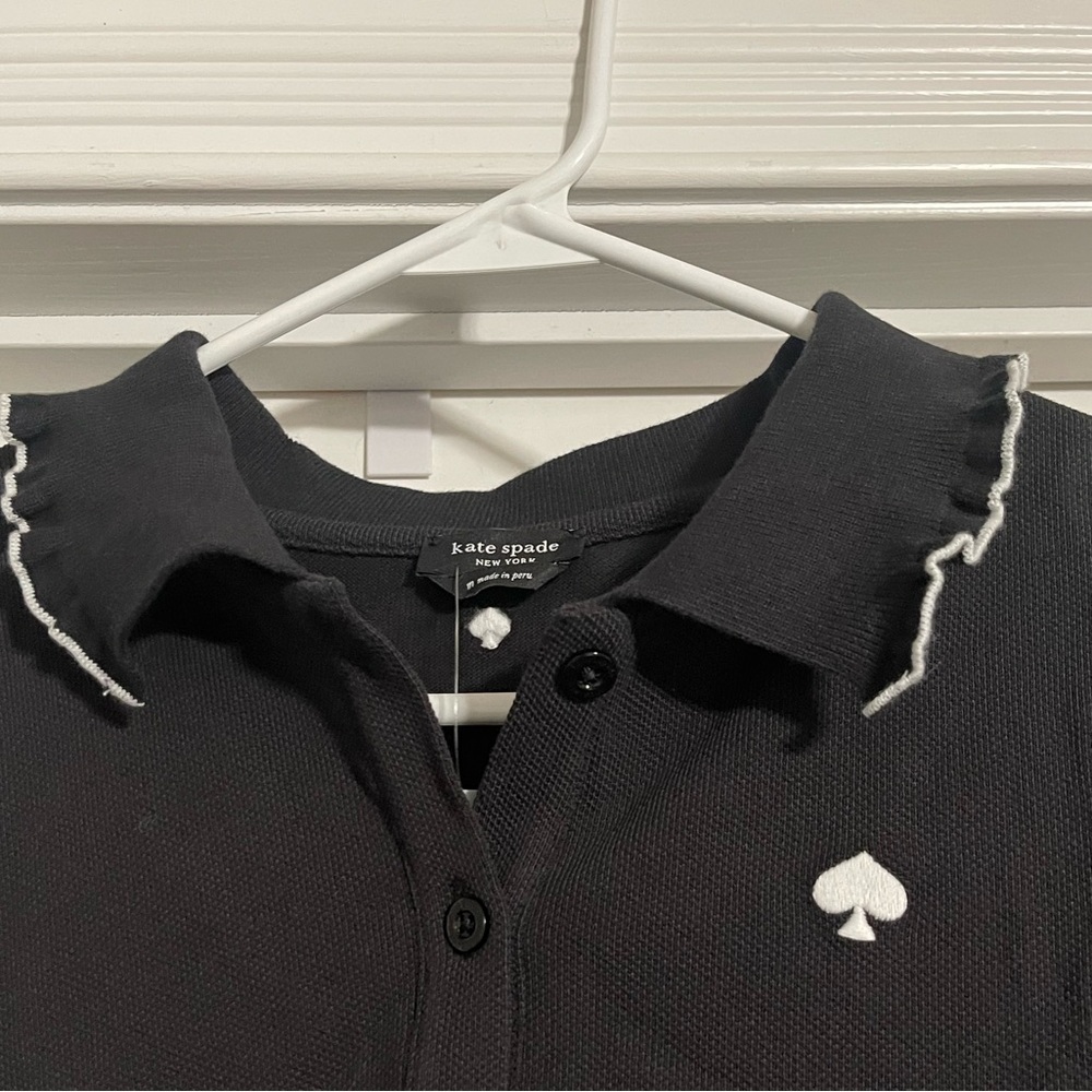 Kate Spade Ruffle Logo Polo ♠️ - Picture 5 of 9